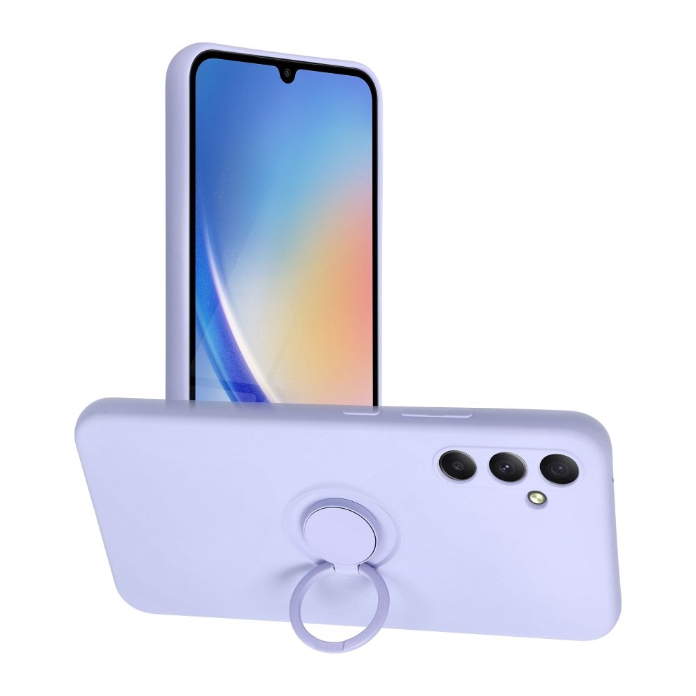 Husa Protectie cu Inel din Silicon pentru Samsung A34 - Mov - 1 | YEO